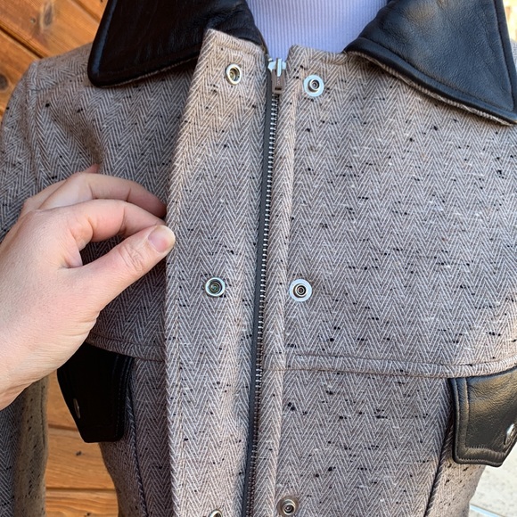 Roffe Vintage Ski Blazer Jacket Tweed Leather Size Large - Picture 11 of 12